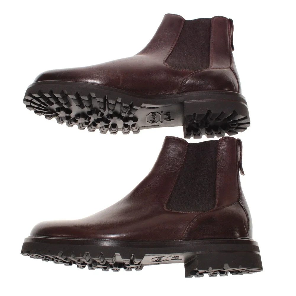 Di Bianco NWD Pull On Chelsea Boots Size 9 US in Brown Leather Made in Italy